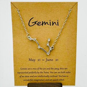 Silver Gemini Constellation Necklace - NWT
